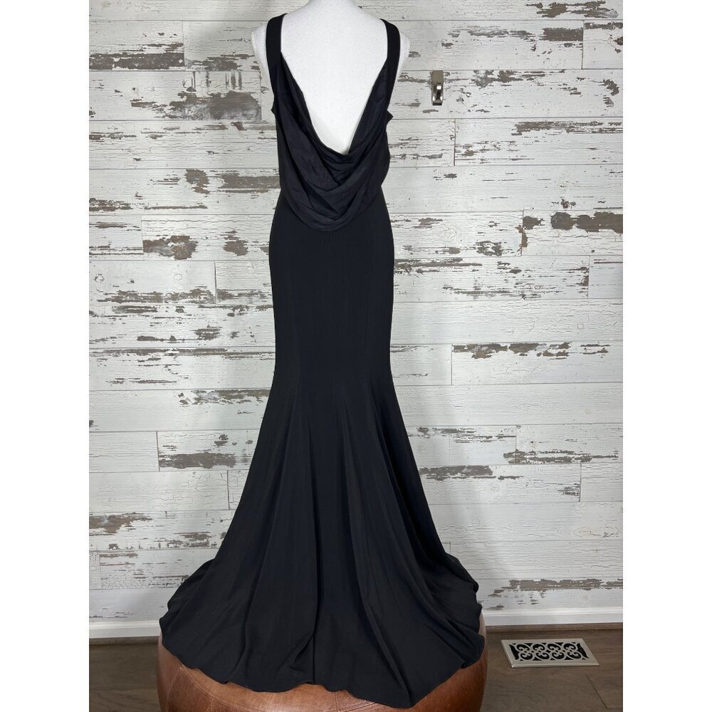 Jay Godfrey Armstrong Cowl Draped Evening Gown Black Sz 2 NWT